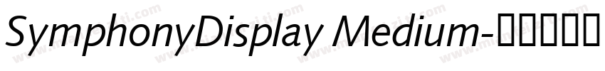 SymphonyDisplay Medium字体转换
